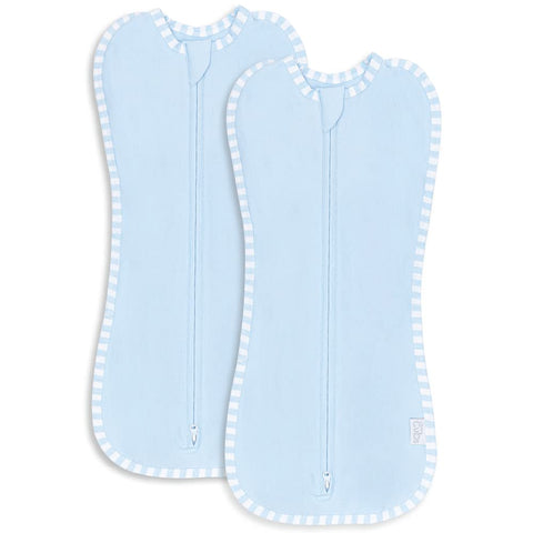 Comfy Cubs Swaddle Blanket with Zipper 2 Pk L - Blue