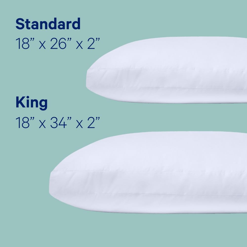 Casper Sleep Essential Pillow 2-Pack – Standard Down-Alternative Bed Pillow