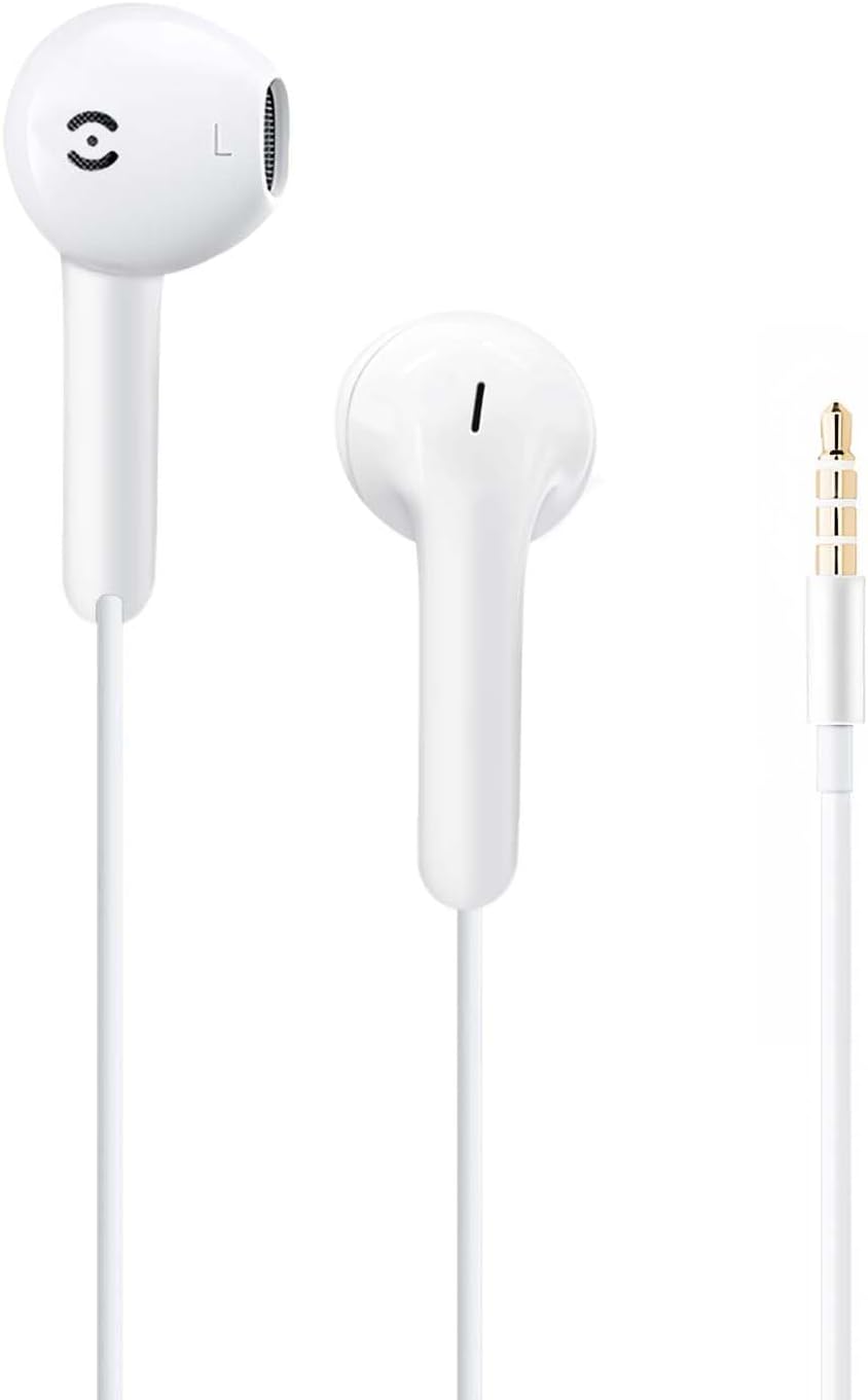 MAS CARNEY Wired Earbuds in-Ear Headphones with Mic for iPhone, School, MP3