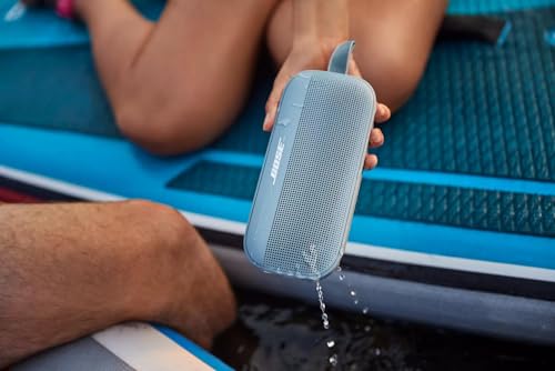 Bose SoundLink Flex Bluetooth Speaker, Portable Speaker with Microphone, Wireless Waterproof Speaker for Travel, Outdoor and Pool Use, Stone Blue