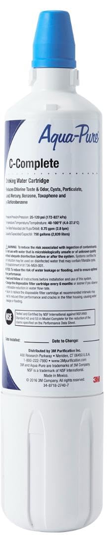 3M Aqua-Pure Under Sink Water Filter Cartridge, AP Easy C-Complete
