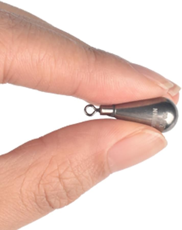 Tungsten Teardrop Drop Shot Weights with Rotating Round Eye