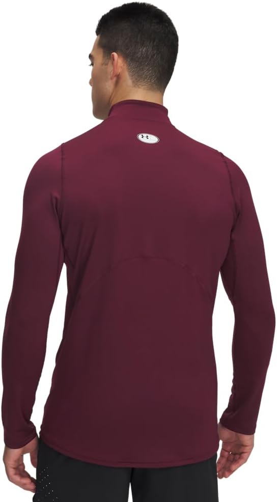 Under Armour Men's ColdGear Fitted Mock, (609) Maroon / / White, XX-Large
