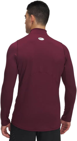 Under Armour Men's ColdGear Fitted Mock, (609) Maroon / / White, XX-Large