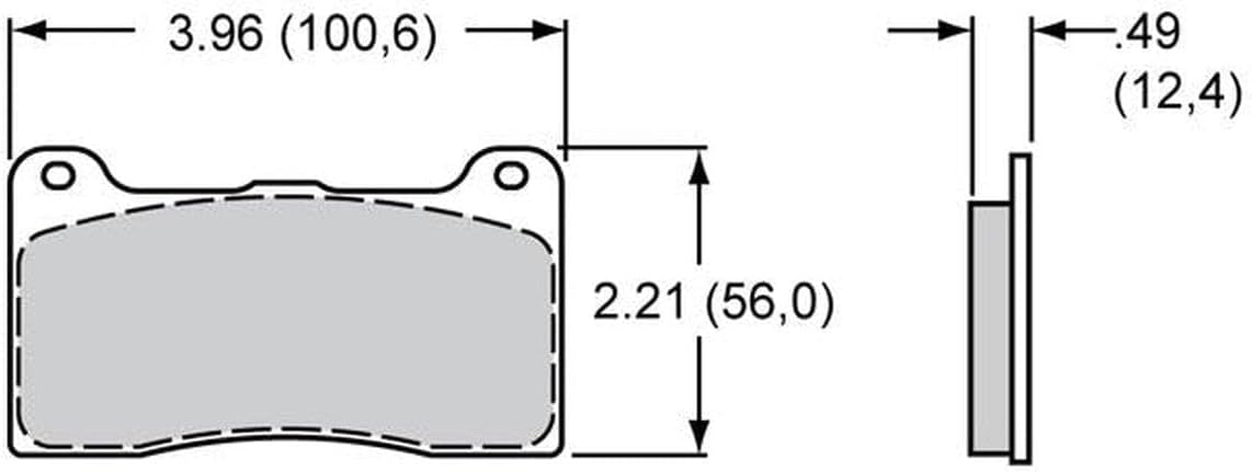 Wilwood 150-9136K BP-10 Dynapro Caliper Type Brake Pad Set - 4 Piece