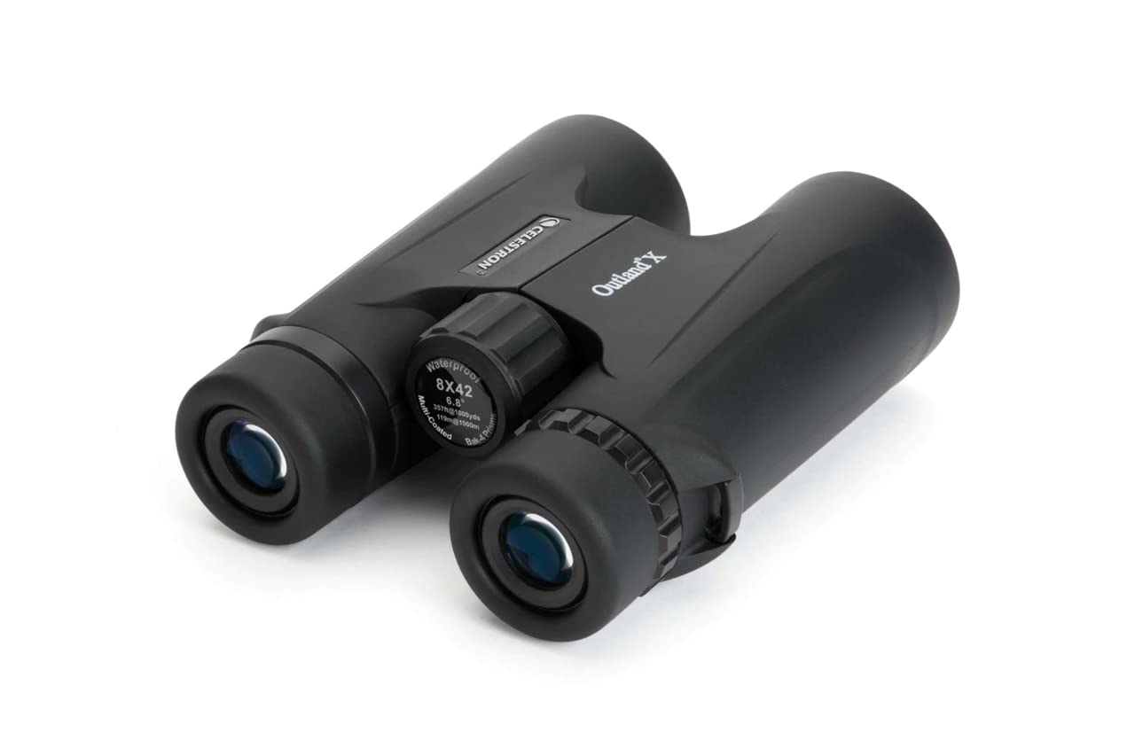 Celestron – Outland X 10x42 Binoculars – Waterproof & Fogproof Binoculars – Full-Size Binoculars for Adults with 10x Magnification – Multi–Coated Optics and BaK–4 Prisms – Protective Rubber Armoring