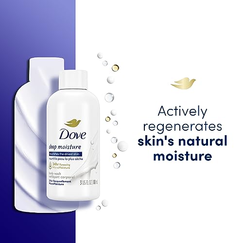 Dove Body Wash Deep Moisture for Dry Skin Body Wash with 24hr Renewing MicroMoisture Nourishes The Driest Skin 3 oz