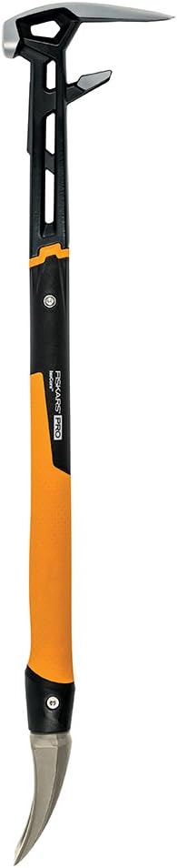 Fiskars Pro IsoCore 30" Wrecking Bar, Shock Absorbing Hammer & Crowbar
