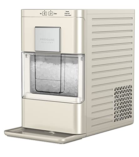 FRIGIDAIRE Gallery EFIC255 Countertop Crunchy Chewable Nugget Ice Maker, 44lbs per Day, Auto Self Cleaning, 2.0 Gen, Cream