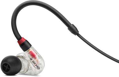 SENNHEISER Professional IE 100 PRO Dynamic In-Ear Monitoring Headphones, Clear | Dynamic transducer with 3.5mm jack cable and ear adapters for monitoring, rehearsal and performance