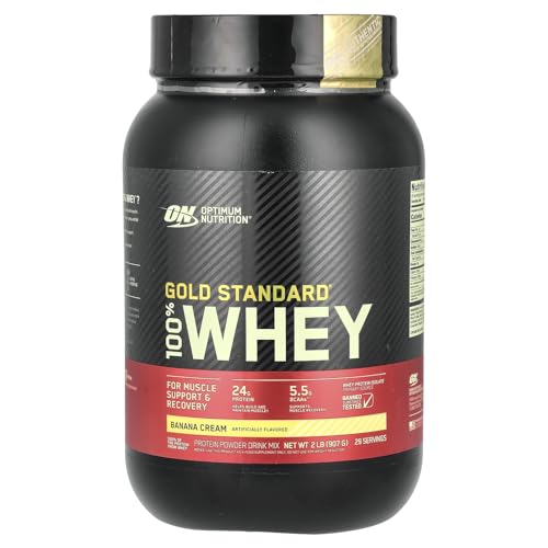 Optimum Nutrition Gold Standard 100% Whey, Banana Cream, 2 lb (907 g)