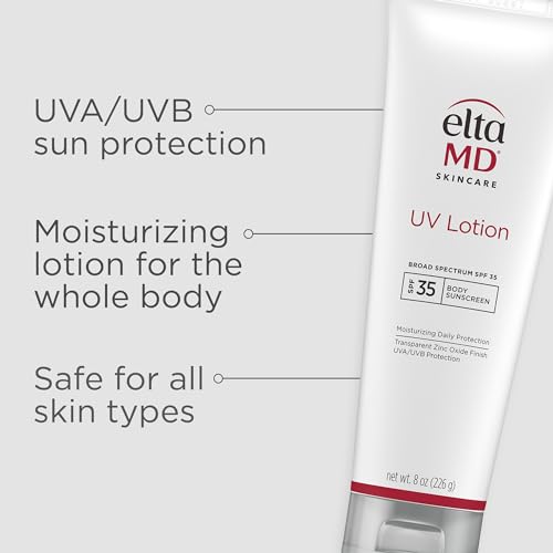 EltaMD UV Lotion Body Sunscreen, SPF 30+ Sunscreen Lotion, Made with Zinc Oxide and Hyaluronic Acid, 7.0 oz Pump