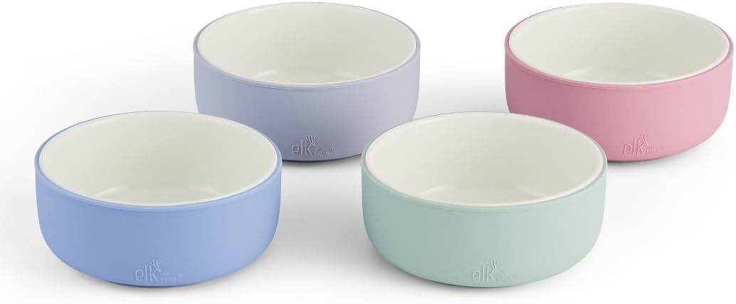Elk and Friends Kids/Toddler Porcelain Bowls + Silicone Sleeves | 4pk
