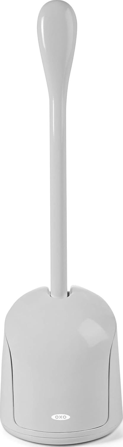 OXO Good Grips Compact Toilet Brush & Holder Set - Gray