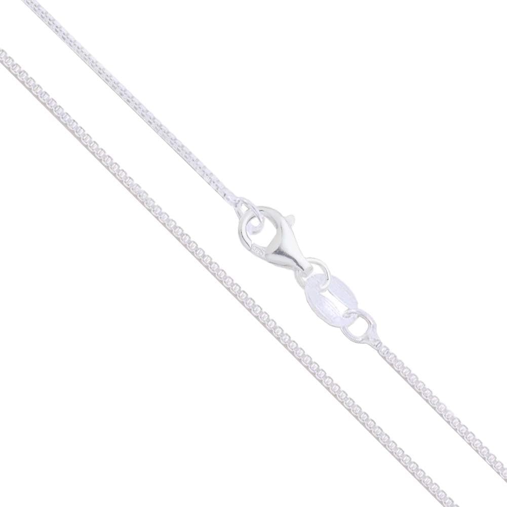 CHOOSE YOUR CLASP Sterling Silver 1mm Box Chain Necklace
