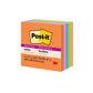 Post-it Super Sticky Notes, 3x3 in, 6 Pads, 2x the Sticking Power, Energy Boost Collection, Bright Colors (Orange, Pink, Blue, Green,Yellow),Recyclable (654-6SSAU)