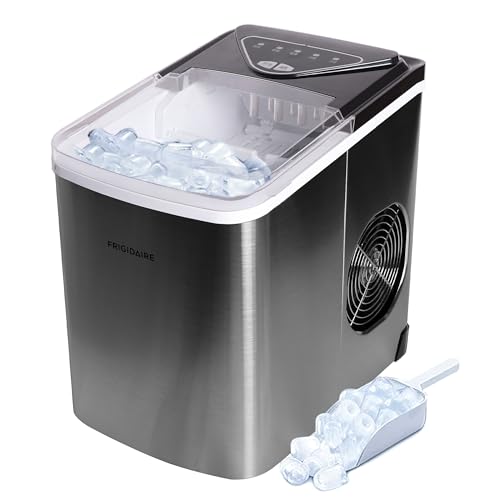 Frigidaire EFIC123-SS Counter Top Maker, Produces 26 pounds Ice per Day, Stainless Steel, Stainless