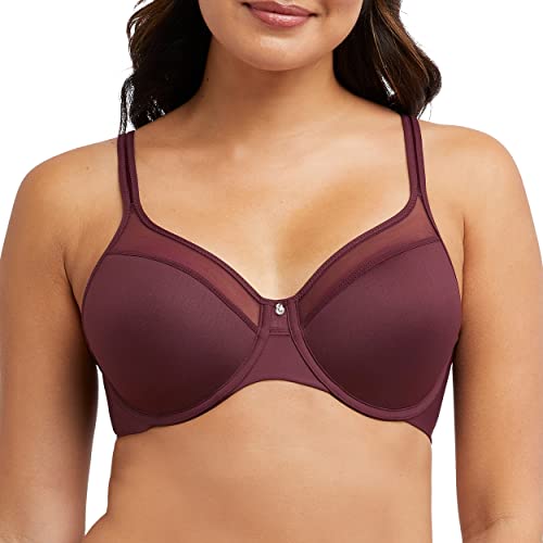 Bali Women's Underwire, One Smooth U Ultra Light T-Shirt, Convertible Bra, Nightfire Red, 36DD