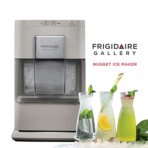 FRIGIDAIRE Gallery EFIC255 Countertop Crunchy Chewable Nugget Ice Maker, 44lbs per Day, Auto Self Cleaning, 2.0 Gen, Cream