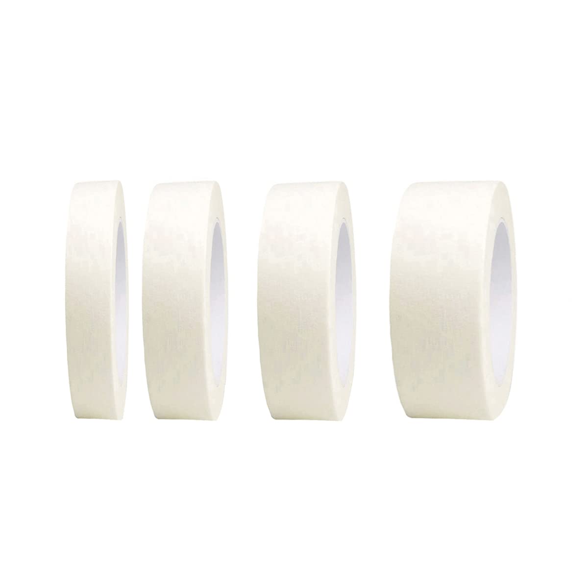 4 Rolls Beige White Masking Tape Multi-Size