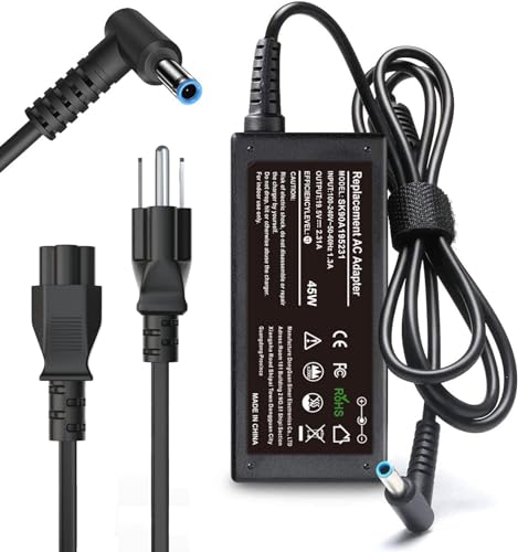 45W 19.5V 2.31A for HP Laptop Charger Blue Tip,HP Pavilion x360 11 13 15, Zbook 14u G4 G5 15u 15 G3, Notebook 15,HP Stream 13 11 14 AC Adapter with Power Cord