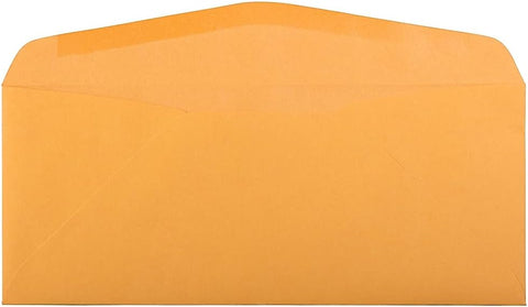 JAM PAPER #14 Envelopes - 5 x 11 1/2 - Brown Kraft Manila - 100/Pack