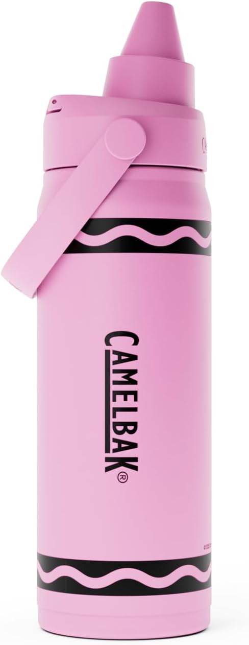 CamelBak Crayola Chug Stainless Steel Water Bottle 16oz, Carnation Pink