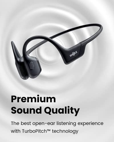 SHOKZ OpenRun Pro Mini - Premium Bone Conduction Open-Ear Bluetooth Sport Headphones - Sweat Resistant Wireless Earphones for Workouts and Running with Deep Base - Built-in Mic, with Headband