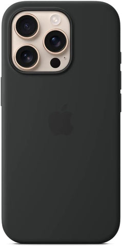 Apple iPhone 16 Pro Silicone Case with MagSafe and Camera Control: Lightweight Phone Case, Wireless Charging Compatible, Smooth Matte Finish, Black