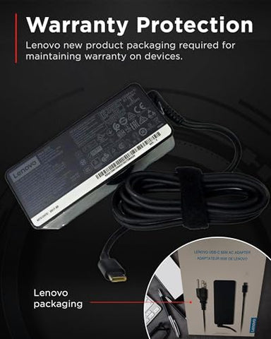 Lenovo USB-C 65W Standard AC Adapter for Lenovo Yoga C930-13, Yoga S730-13, Yoga 920-13, Yoga 730-13, IdeaPad 730s-13, GX20P92530 Black