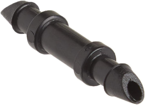 Raindrip 312050B Drip Irrigation Fittings Single Barbed Coupling Connectors, 1/4-Inch, 50 Per Bag, for Trees, Shrubs, Gardens, Black