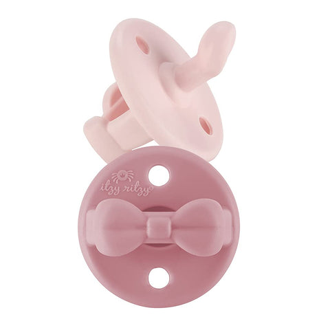 Itzy Ritzy Silicone Orthodontic Pacifiers Set of 2, 0-6M, Ballet & Primrose