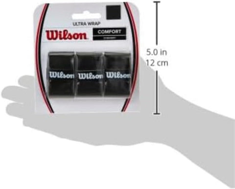 WILSON Sporting Goods Ultra Wrap Tennis Overgrip (3-Pack), Black (WRZ403000)