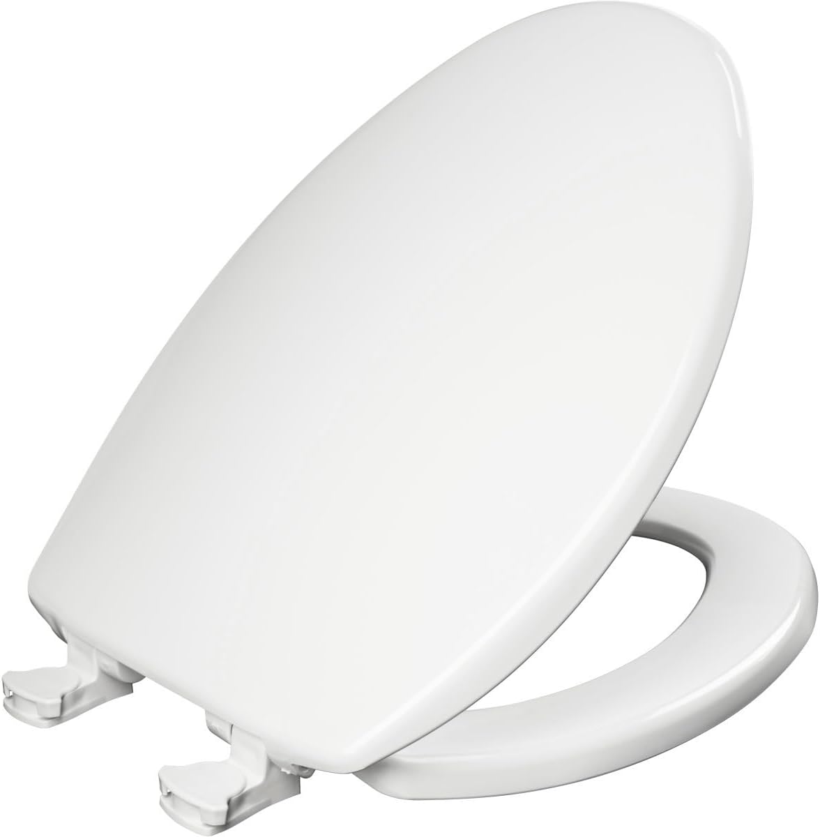 Bemis 7300EC Toilet Seat, Removes for Easy Cleaning, Durable Plastic, Made in USA, Elongated, White