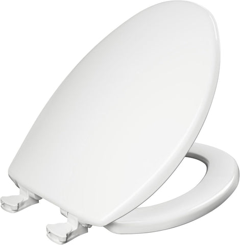 Bemis 7300EC Toilet Seat, Removes for Easy Cleaning, Durable Plastic, Made in USA, Elongated, White