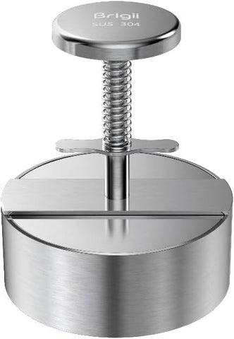 Brigii Burger Press, 4.5" 304 Stainless Steel Hamburger Press Patty Make