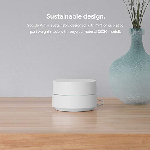 Google Wifi - AC1200 - Mesh WiFi System - Wifi Router - 1500 Sq Ft Coverage - 1 pack