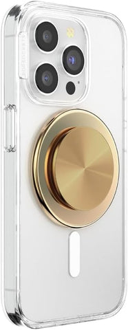 PopSockets Phone Grip for MagSafe, Magnetic Holder- Alum Radial Gold