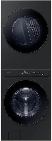 Bespoke 4.6 cu. ft. Large Capacity Single Unit AI Laundry Hub Washer with 7.6 cu. ft. Electric Dryer in Brushed Black
