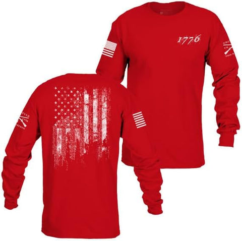 Grunt Style 1776 Flag Long Sleeve Men's Graphic Tee