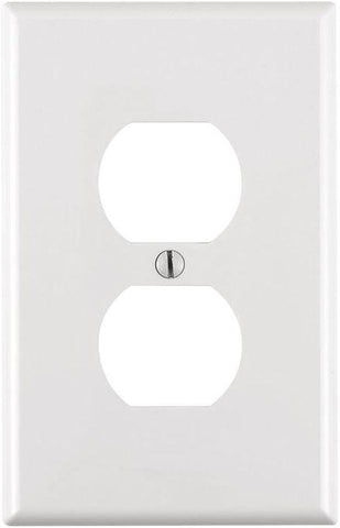 Leviton 1-Gang 1-Duplex, Midway Size Wallplate, Hot Stamped Isolated Ground, Orange, 1 Pack, PJ8-IG, Orange