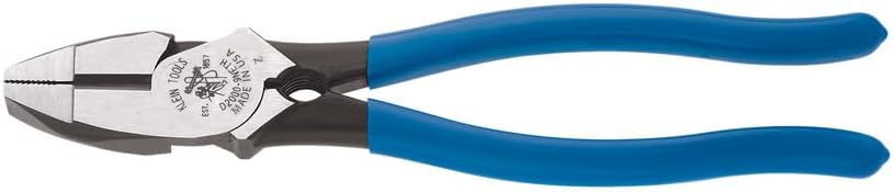 Klein Tools D2000-9NETP Lineman's Fish Tape Pulling Pliers, Made in USA, High Leverage Design with Handle Tempering for comfort when Cutting, 9-Inch