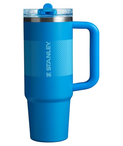 Stanley Quencher ProTour Flip Straw Tumbler with Leakproof Lid 30 oz | Built-In Straw & Handle | Cupholder Compatible for Travel | Insulated Stainless Steel Cup | BPA-Free | Azure Fade