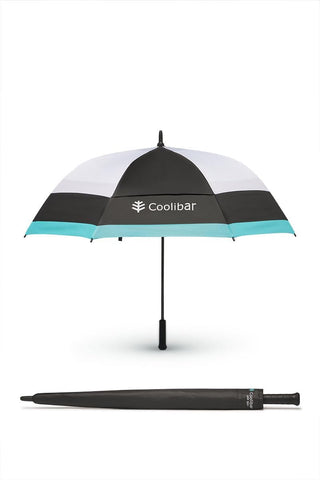 Coolibar Golf Umbrella - UPF 50+ Sun Protection - Tournament in Black/White Colorblock