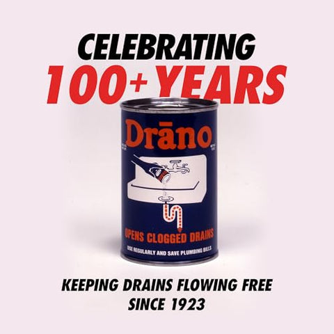 Drano Max Gel Drain Clog Remover and Cleaner for Shower or Sink Drains, Unclogs and Removes Hair, Soap Scum and Blockages, 80 Oz, Pack of 2