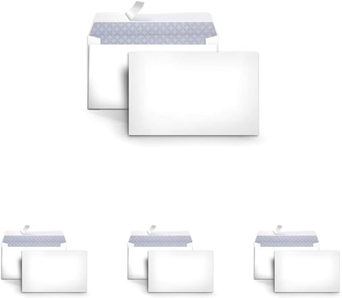 Amazon Basics #6 3/4 Security-Tinted Self-Seal Envelopes for Home & Office, White, 100-Pack