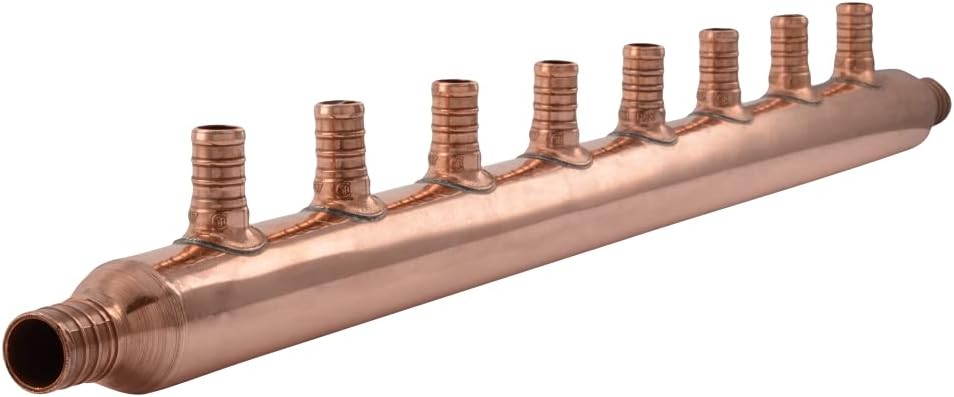 SharkBite 8 Port Open Crimp Copper Multi-Port Tee, Plumbing Fittings, PEX Pipe, PE-RT, 22790