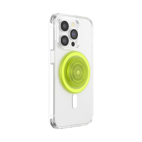 PopSockets Phone Grip Compatible with MagSafe, Phone Holder, Wireless Charging Compatible, Into The Woods - GITD Chartreuly