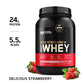 Optimum Nutrition Gold Standard 100% Whey Protein Powder, Delicious Strawberry, 2 Pound (Pack of 1)