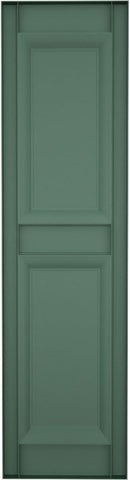 Ekena Millwork Lifetime Vinyl LP2S14X05500FG Standard Two Equal Panel Vinyls, Raised Panel Vinyl Shutters, w/Installation Shutter-Lok's & Matching Screws (Per Pair), 14 3/4"W x 55"H, Forest Green